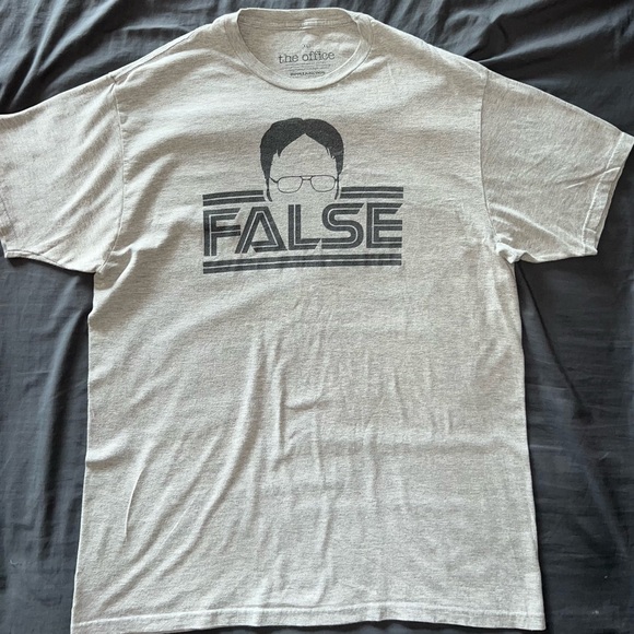 XL gray The Office Dwight “False” short sleeve tshirt - Picture 1 of 5